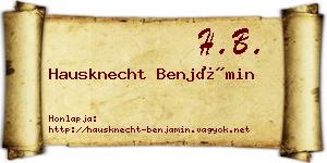 Hausknecht Benjámin névjegykártya